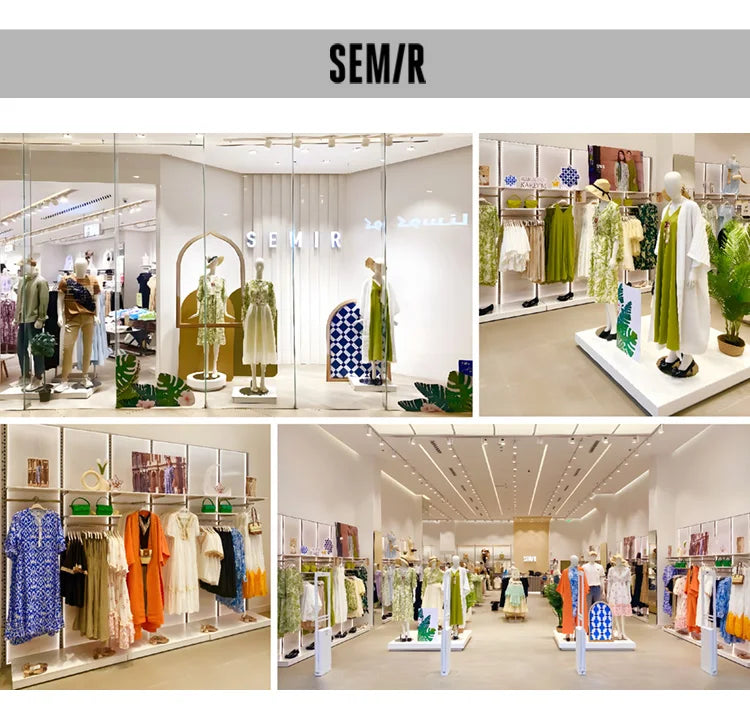 Semir Short Sleeve T-Shirt Women Cropped Petite-Friendly Elegant 2025 New Summer Embroidered Slim Fit Cardigan Versatile