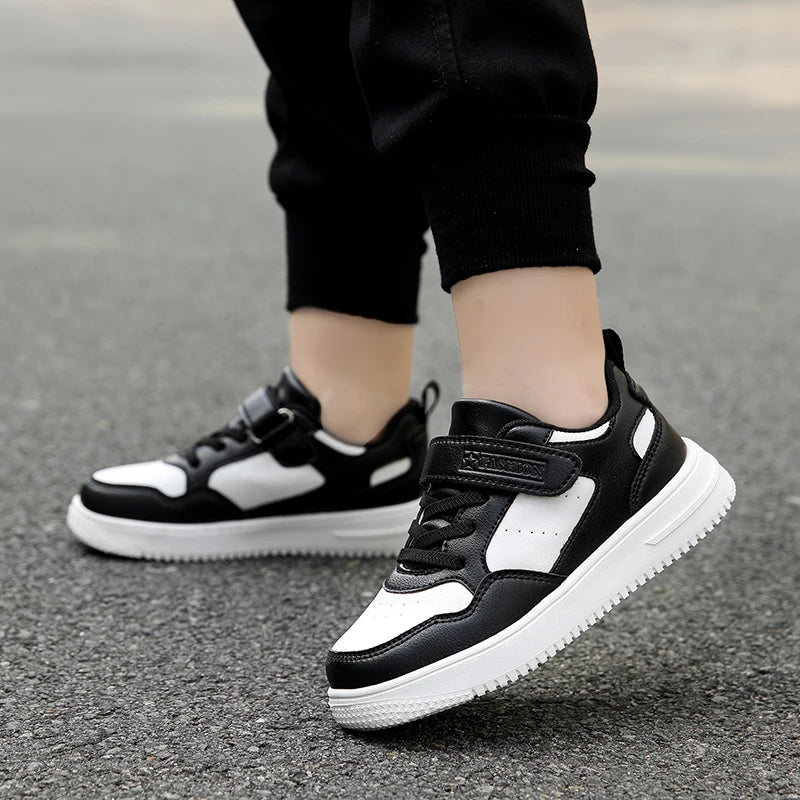 New Leather Kids Running Shoes