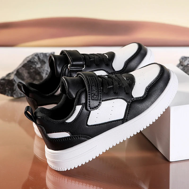 New Leather Kids Running Shoes
