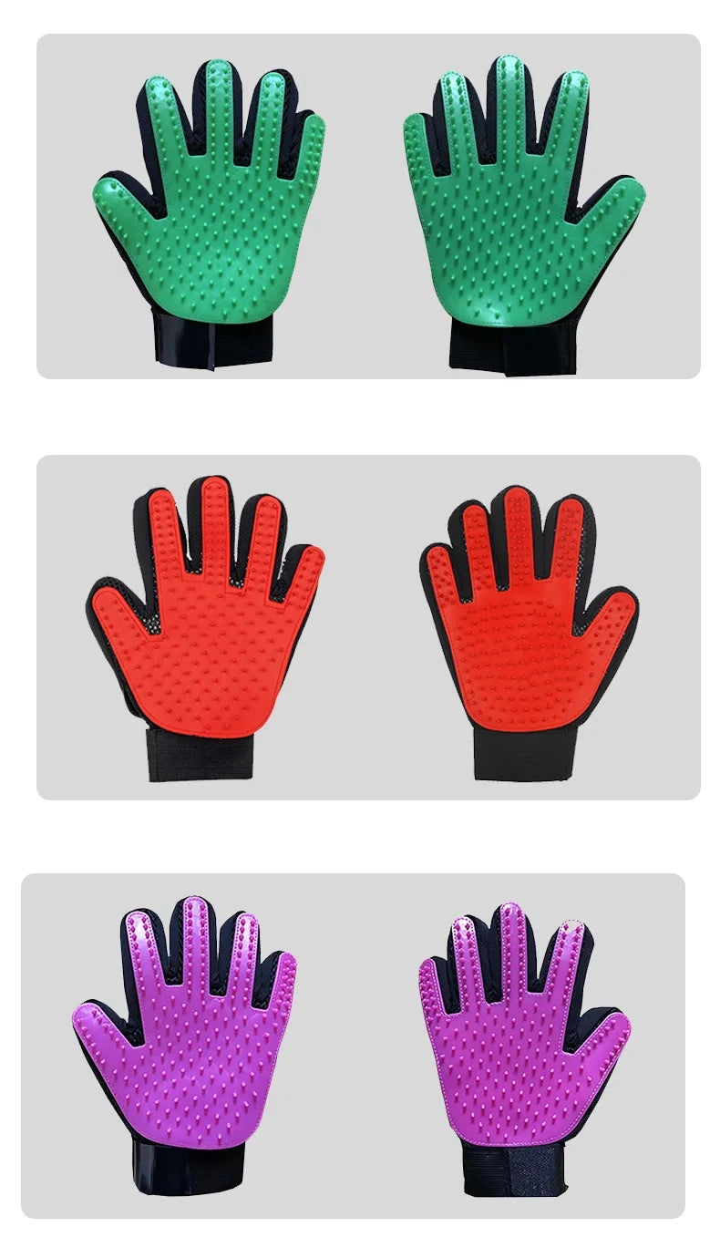 New hot Sell 1PC Cat Hair Remove Gloves Rubber Pet Beauty Cleaning Grooming Effective Massage Dog Combs Floating Brush 6 Color