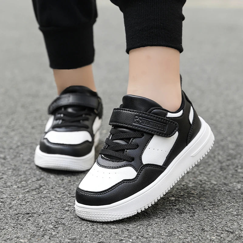 New Leather Kids Running Shoes