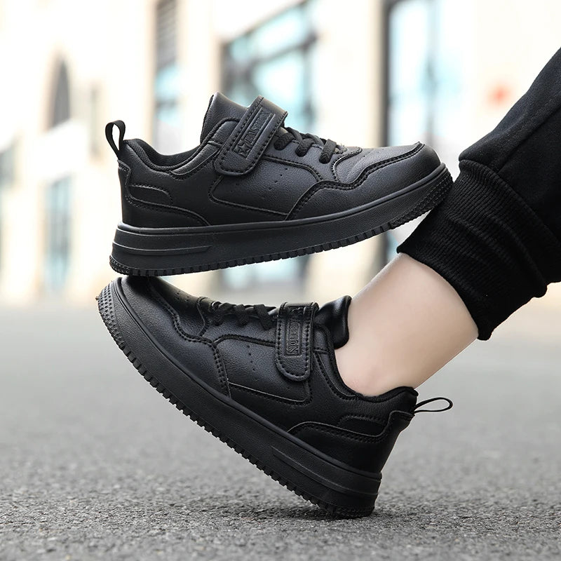 New Leather Kids Running Shoes