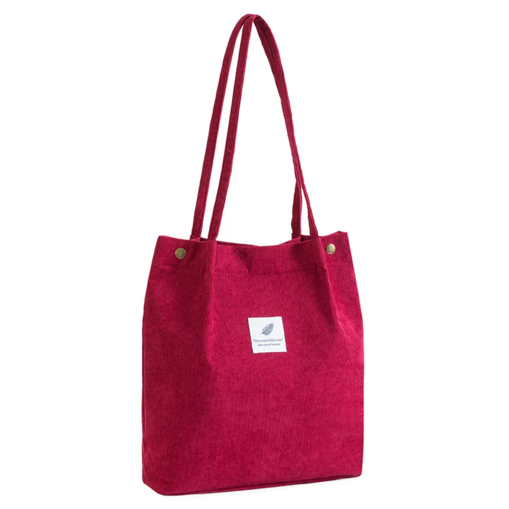 New Women's Solid-Color Canvass Tote Bag