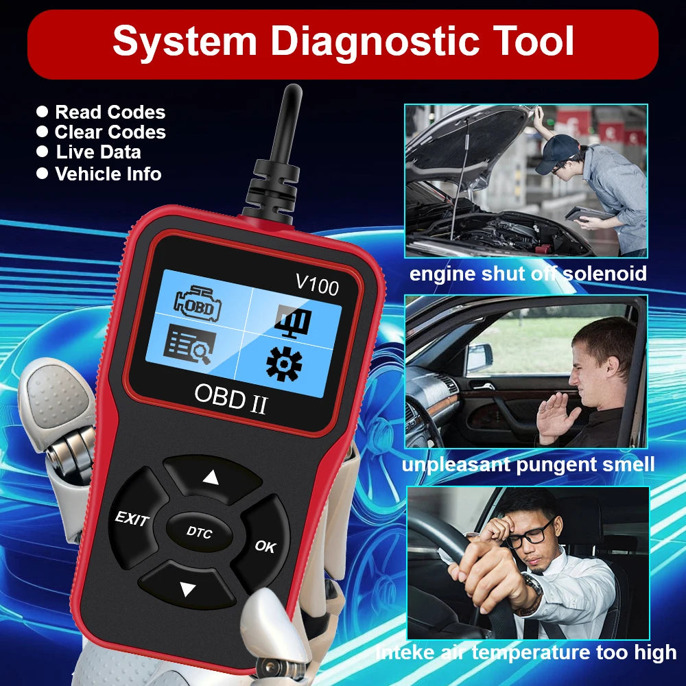 OBD 2 Scanner OBD2 Code Reader V100 Universal Car Diagnostic Tools