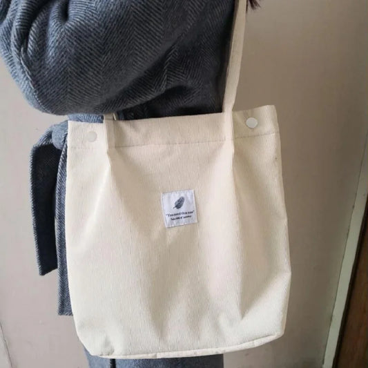 New Women's Solid-Color Canvass Tote Bag