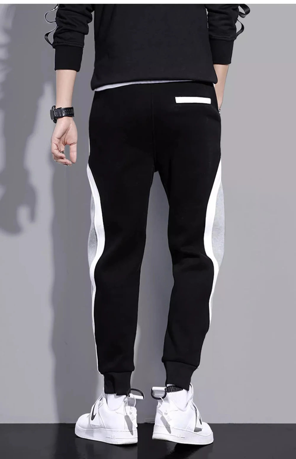 Spring Autumn Men's Sports Pants Male Loose Fitting Leggings Patchwork Running Training Casual Pants Fashion Outfit Trousers