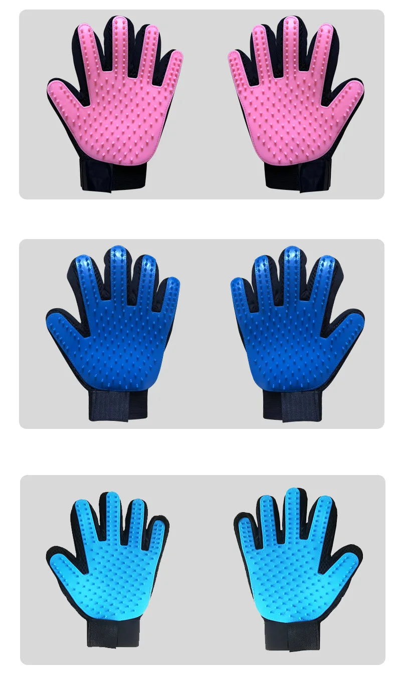 New hot Sell 1PC Cat Hair Remove Gloves Rubber Pet Beauty Cleaning Grooming Effective Massage Dog Combs Floating Brush 6 Color