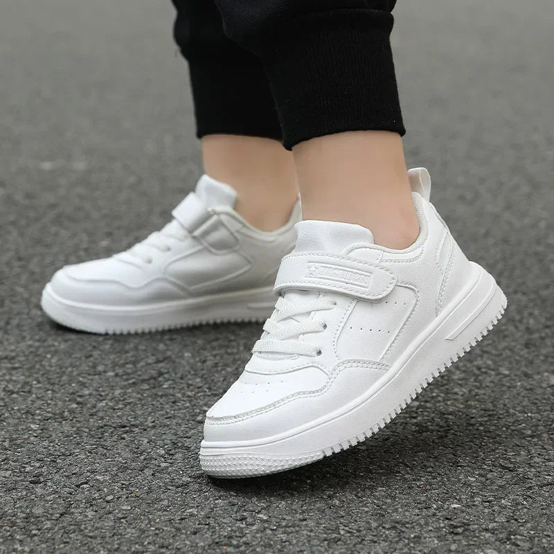 New Leather Kids Running Shoes
