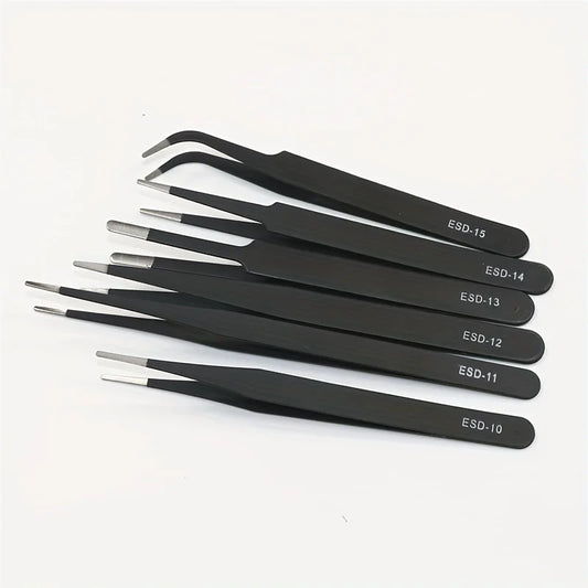 Precision ESD anti-static tweezers set -6-pc