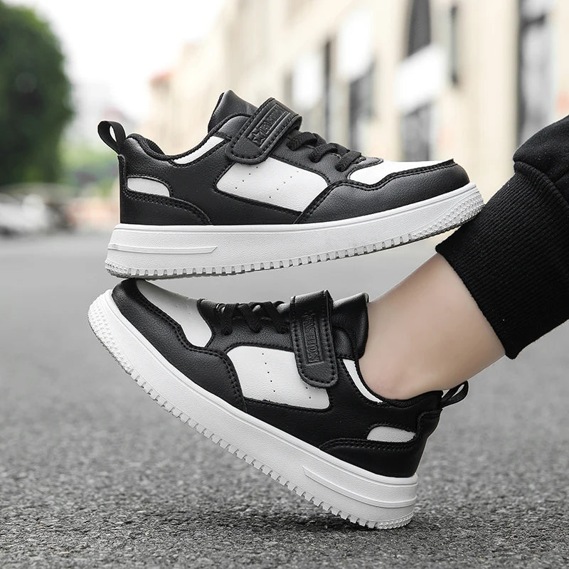 New Leather Kids Running Shoes