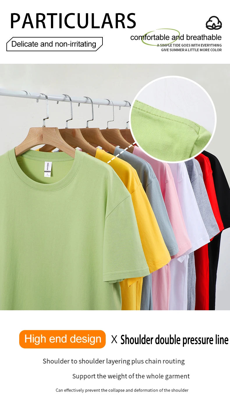 Good Mental State Pure Cotton Short Sleeved t-shirt For Men Women 2024 Summer New Tee Clothes Loose Casual Cartoon Oversized Top