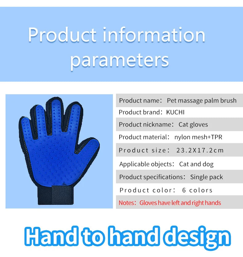 New hot Sell 1PC Cat Hair Remove Gloves Rubber Pet Beauty Cleaning Grooming Effective Massage Dog Combs Floating Brush 6 Color