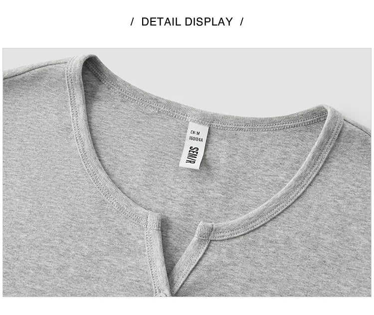 Semir Short Sleeve T-Shirt Women Cropped Petite-Friendly Elegant 2025 New Summer Embroidered Slim Fit Cardigan Versatile