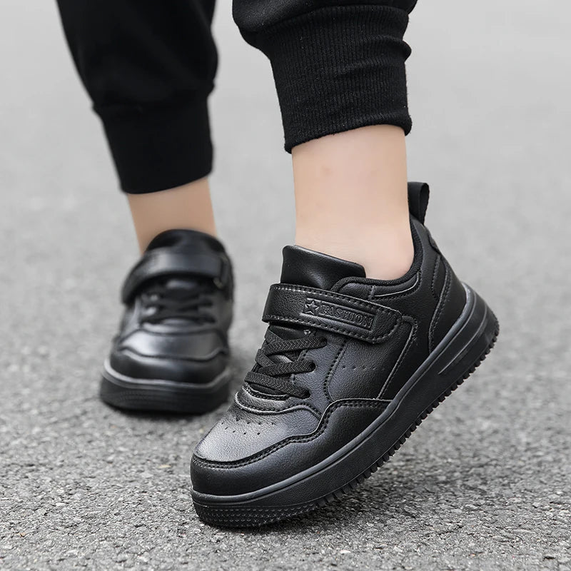 New Leather Kids Running Shoes