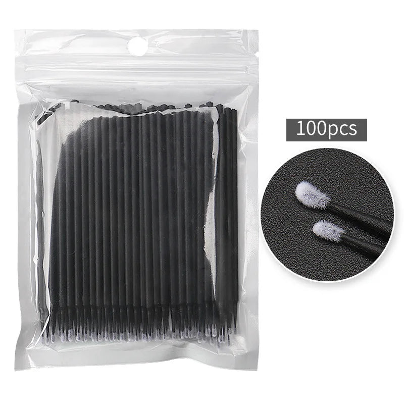 100 pcs Disposable Micro Brush Mascara