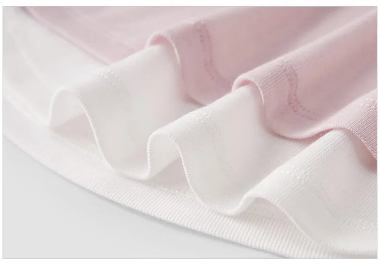 Semir Long Sleeve T-Shirt Women Short Skinny Slimming Simple 2025 Spring New Faux Two-piece Contrast Color Bottoming Shirt