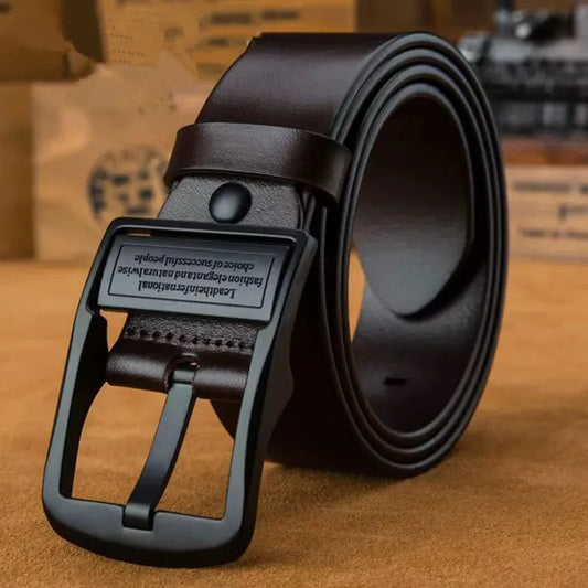 Leather Men's Belt Fashion Metal Alloy
