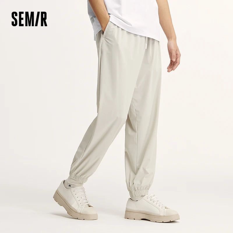Semir Casual Trousers Men Cool Feeling Sun Protection Sporty Loose Cuffed Trousers Summer Long Trousers Printed Trousers