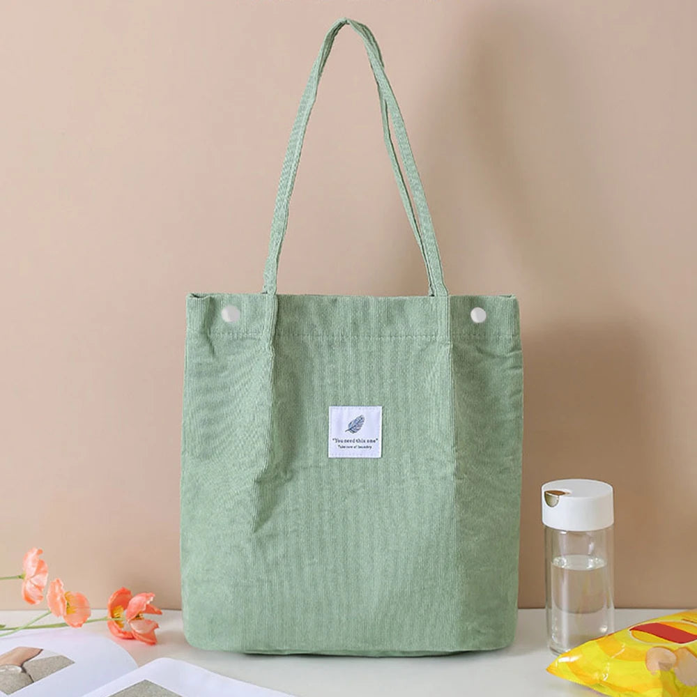 New Women's Solid-Color Canvass Tote Bag