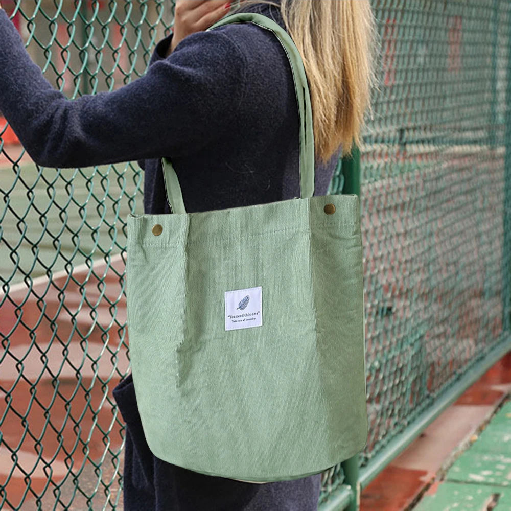 New Women's Solid-Color Canvass Tote Bag