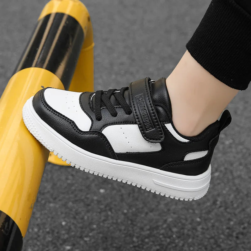New Leather Kids Running Shoes