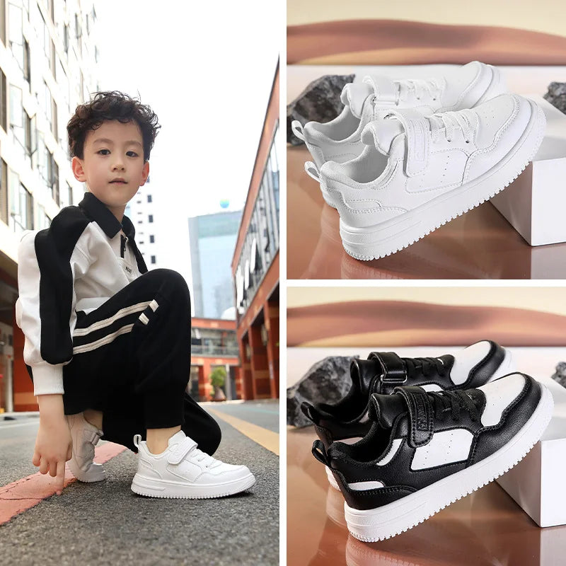 New Leather Kids Running Shoes