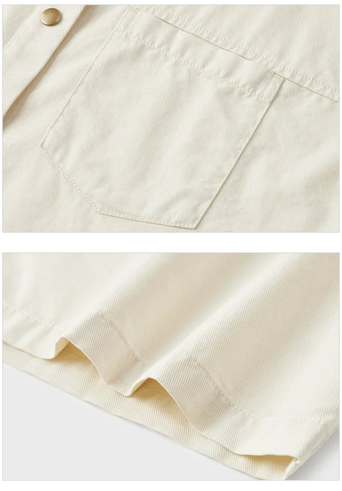 Semir Women Blouse 2024 Summer Short Blouse With Small Collar Loose Fit And Vintage-Inspired Design Shirt Female