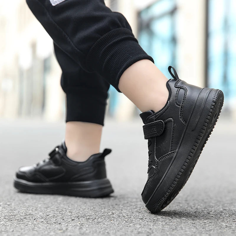 New Leather Kids Running Shoes