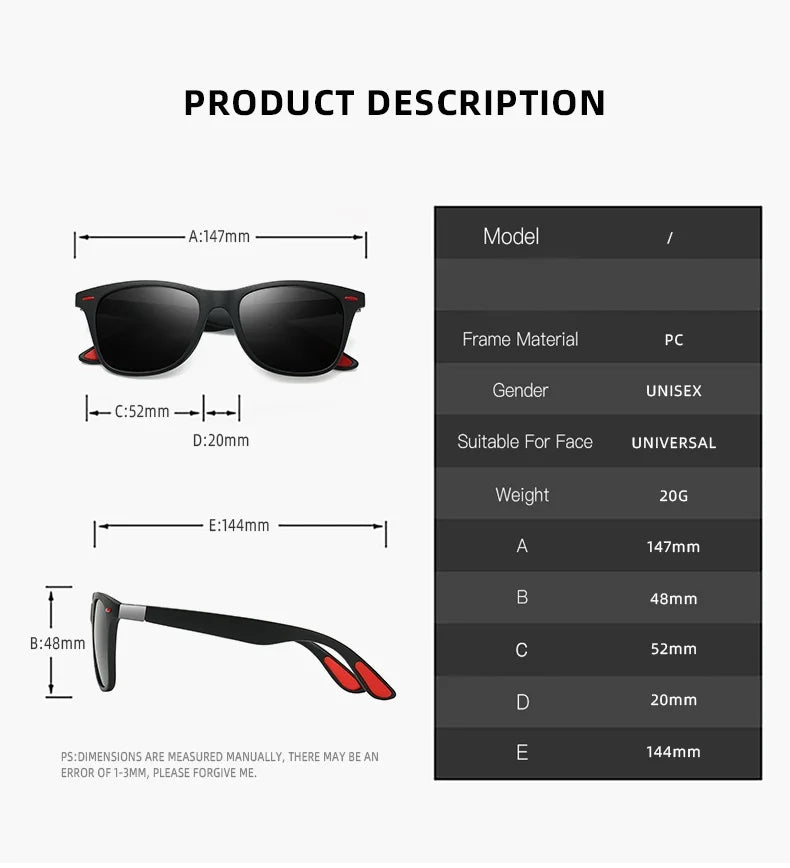 3 Pieces Fashion Unisex Vintage Square Sunglasses