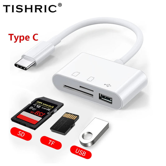 Micro USB Type C Adapter USB TF SD Card Reader USB-C Memory
