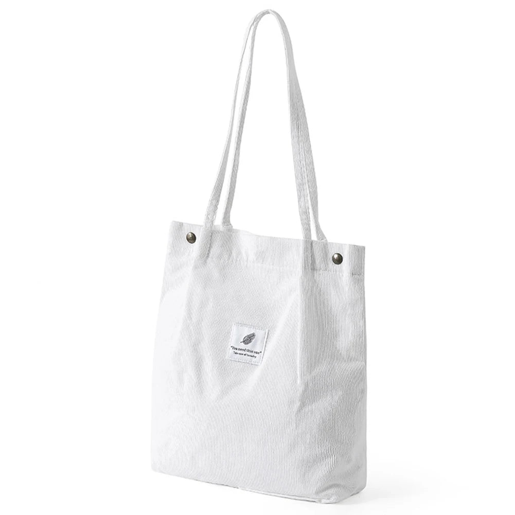 New Women's Solid-Color Canvass Tote Bag