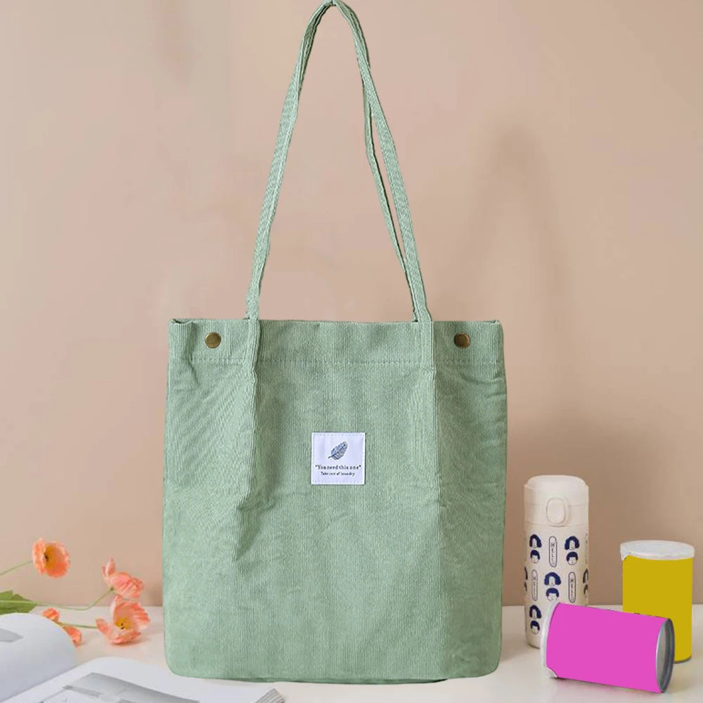 New Women's Solid-Color Canvass Tote Bag