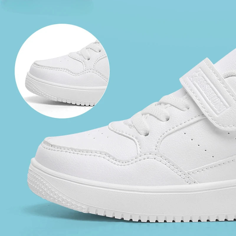 New Leather Kids Running Shoes