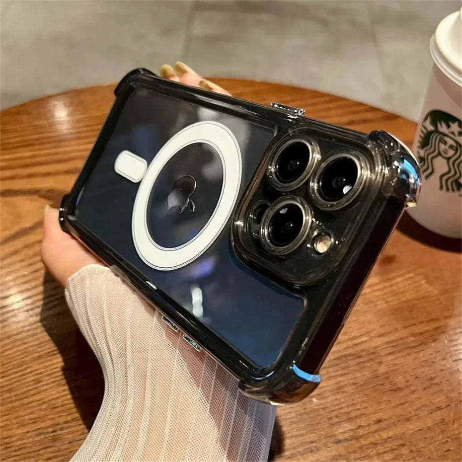 Luxury Magnetic Wireless Charge For Magsafe Case for iPhone 11 12 13 14 15 16 Pro Max Plus