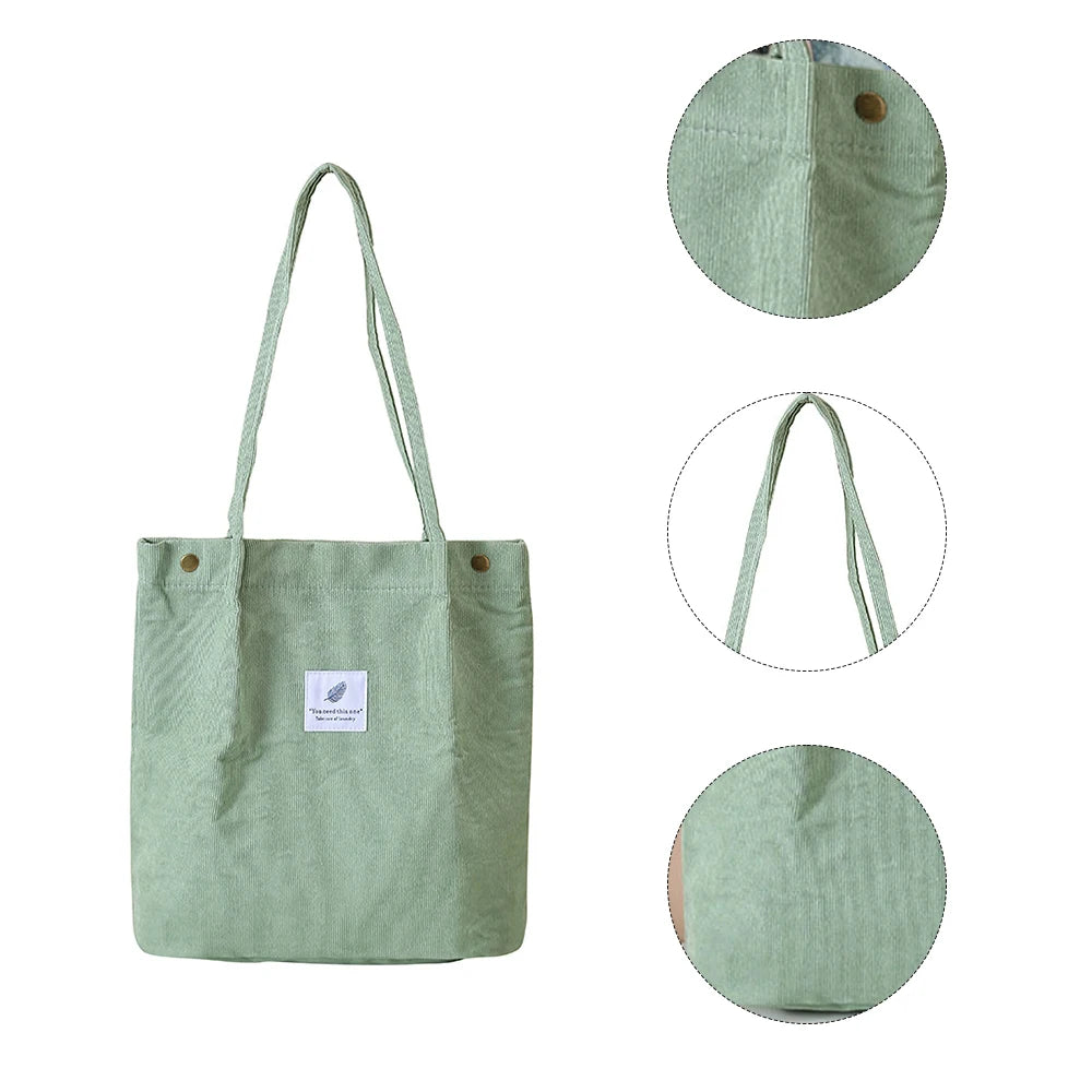 New Women's Solid-Color Canvass Tote Bag