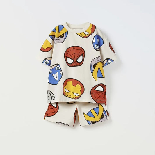 Cartoon Short Sleeved Suit Baby Boys