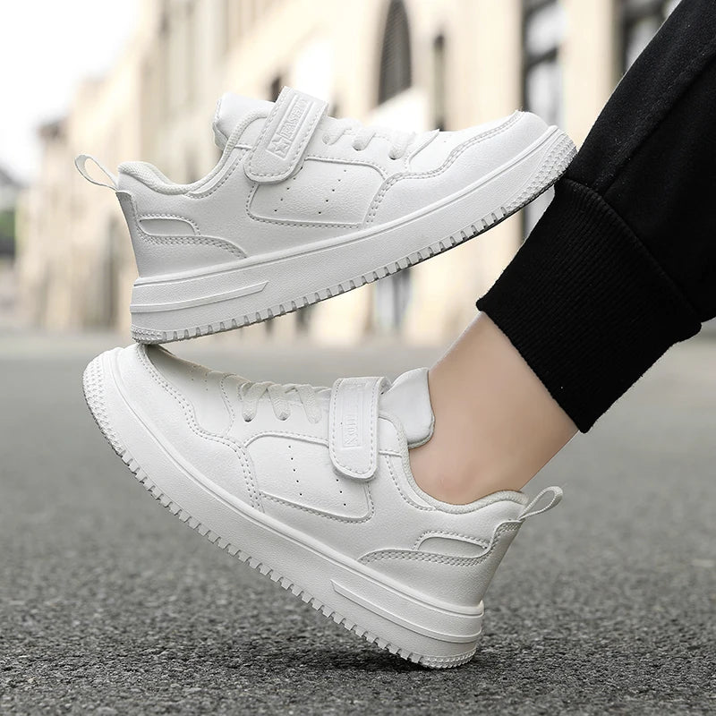 New Leather Kids Running Shoes