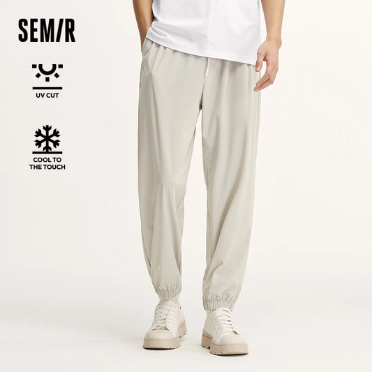 Semir Casual Trousers Men Cool Feeling Sun Protection Sporty Loose Cuffed Trousers Summer Long Trousers Printed Trousers