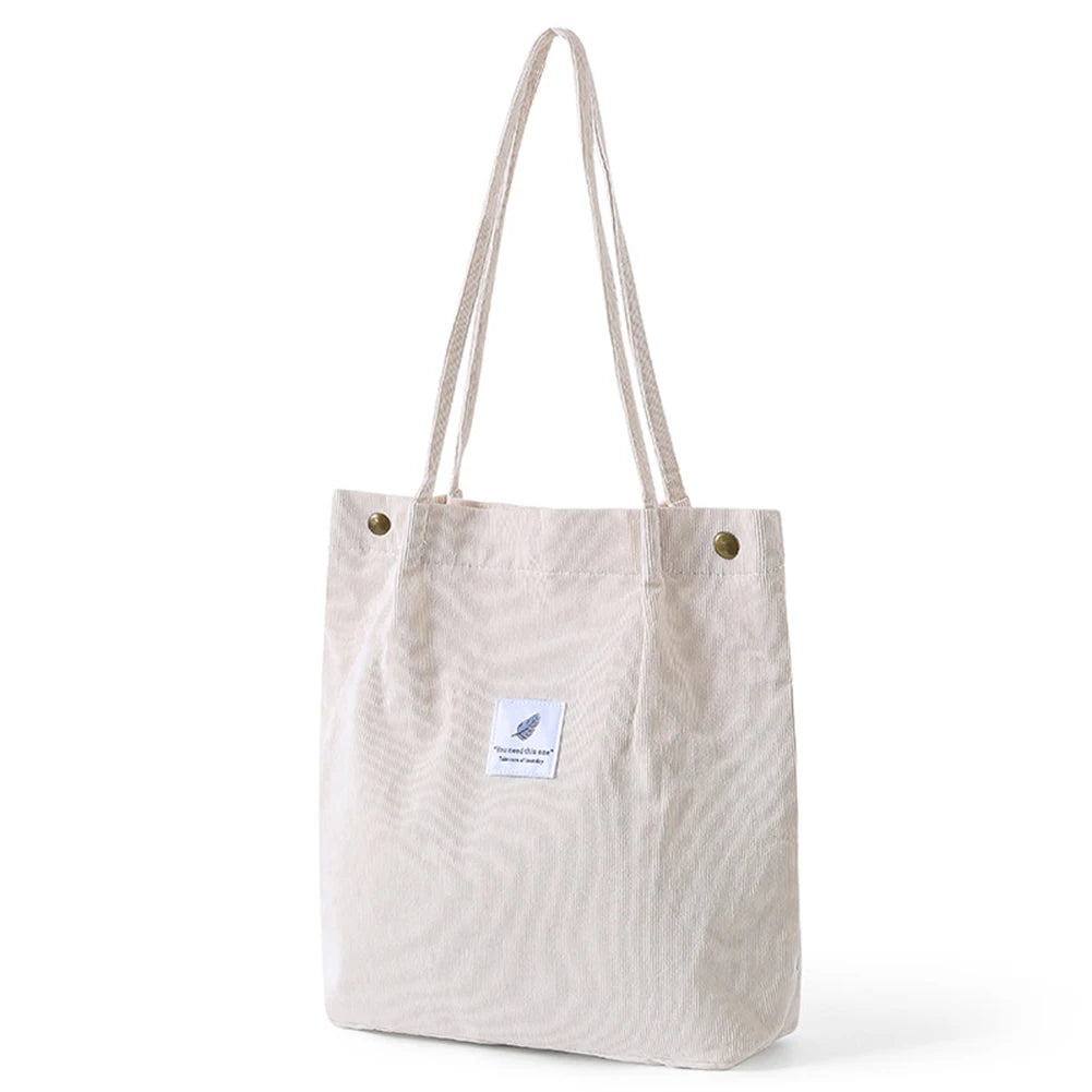 New Women's Solid-Color Canvass Tote Bag
