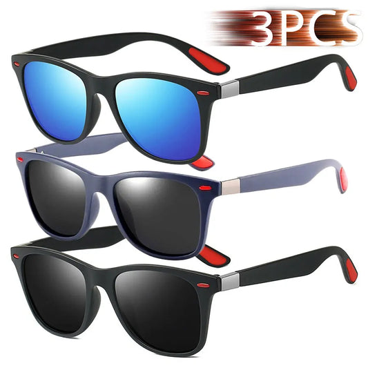 3 Pieces Fashion Unisex Vintage Square Sunglasses